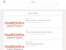 Tablet Screenshot of healthdefine.com